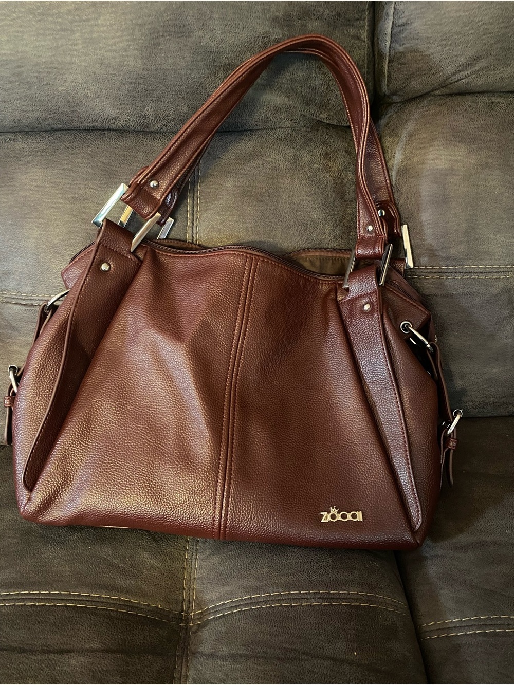 Othr Deep Brown Pebbled Leather Shoulder Bag